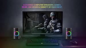 Parlantes Gaming HAVIT Hv-Sk212 + Luces RGB - Bluetooth